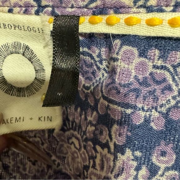 Anthropologie Akemi + Kin Coconino Button Up Top Paisley Patchwork Purple Sz M - Picture 10 of 11